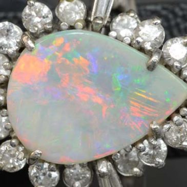 Opal Diamond Pendant