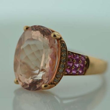 Morganite Diamond Ring